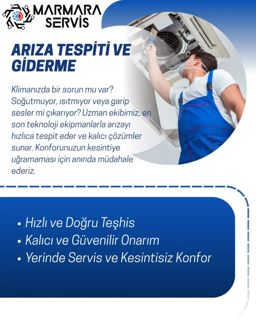 Kocaeli klima arıza tespiti ve giderme hizmeti Marmara Servis