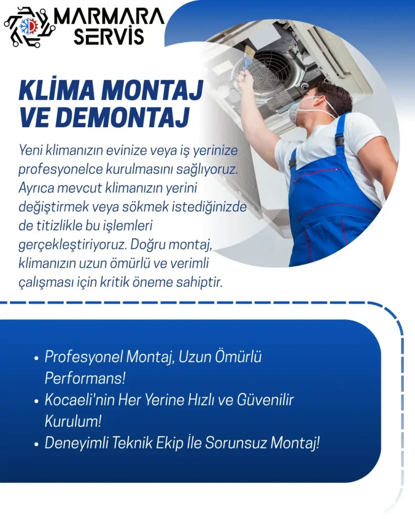 Kocaeli klima montaj ve demontaj hizmeti Marmara Servis